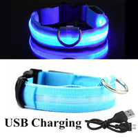 Rechargeable LED Glowing Dog/Cat Collar-Adjustable