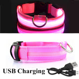 Rechargeable LED Glowing Dog/Cat Collar-Adjustable